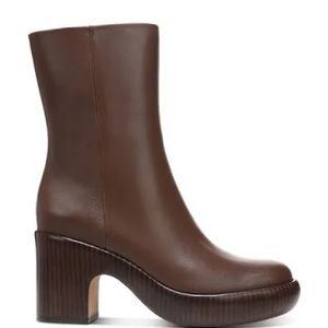 Vince Nicco Leather clog brown ankle 9 Boots Bootie
